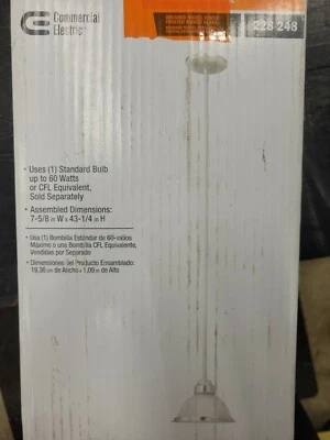 Mini colgante comercial eléctrico de 1 luz de níquel cepillado con vidrio acanalado esmerilado Foto 1 de 3