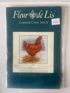 Coats Craft Fleur de Lis Counted Cross Stitch 'Hen' EXM504 - Picture 1 of 3