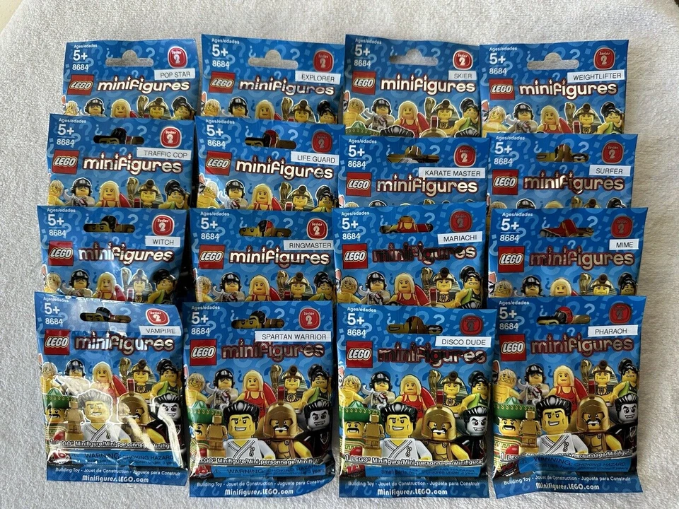 LEGO 8684 SERIES 2 MINIFIGURES - COMPLETE SET OF 16 SEALED PACKETS (2010) - Image 1 of 1