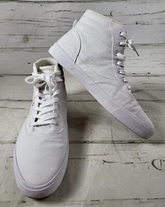 Levis High Tops Sneakers White Canvas Mens Size 13 EUC 519284W931 - Picture 1 of 8