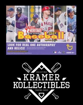2022 Topps Heritage Baseball High Number 501 thru 700 - COMPLETE YOUR SET! - Image 1 of 2