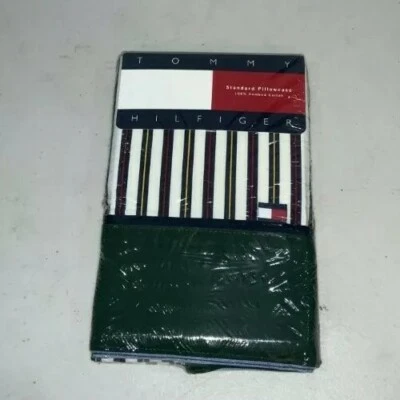 Fronhas padrão azul marinho Tommy Hilfiger novas com etiquetas    - Imagem 1 de 3