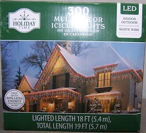 300-Count Multicolor LED Icicle All Occasion, Wedding, Christmas Lights - Picture 1 of 5