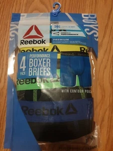 Reebok 4-Pack Boys Performance Boxer Briefs Contour Pouch Size Youth Small 6/7 - Picture 1 of 3