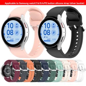 Correas de silicona de 20 mm con hebilla plateada para reloj Samsung Galaxy FE 7 6 4 - Imagen 1 de 23