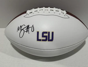 MAASON SMITH SIGNED FOOTBALL LSU TIGERS NFL STAR PROOF JSA COA - Picture 1 of 2