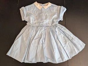 Vintage Fair Child Toddler Girl Size 3 Dress Blue & White - Picture 1 of 11