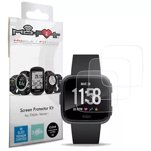 Kit de protección de pantalla para Fitbit Versa & Versa Lite (vidrio templado) paquete de 3 - Imagen 1 de 4