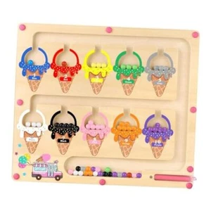 Magnetic Color and Number Maze,Montessori Toy for 2-5 Magnet Toys - Ice Cream - Picture 1 of 6