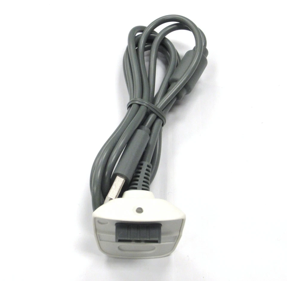Old Skool Charging Cable for XBOX 360 Wireless Controller - WhiteGray (OB) - Image 1 of 1