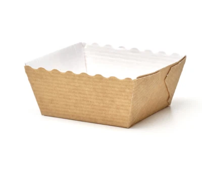 Bakery Direct Square Mini Loaf Card Disposable Easy Bake Moulds Single Portion - Image 1 of 2