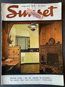 Sunset Magazine February 1940 1940's Lifestyle Travel Recipes Gardening Ads - Bild 1 von 8