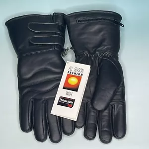 Motorcycle Gloves Black Sheep Leather 3M Thinsulate Gauntlet All Season - Bild 1 von 9