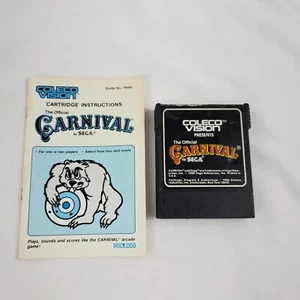Carnival (Colecovision, Sega, 1982) Cartridge & Manual Tested Video Game Coleco - Picture 1 of 9