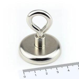 2 NEODYM POWER ÖSENMAGNETE D36 mm NDFEB BIS 41 KG SUPER STARK MAGNET ÖSE - Bild 1 von 4