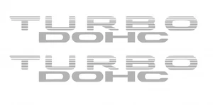 2pcs Turbo DOHC Vinyl Decal Sticker Fits SI Type R RS Civic Accord V-tec Custom - Picture 1 of 2