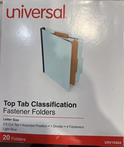 Four-Section Pressboard Classification Folders, 1.75" Expansion, 1 Divider, 4 Fa - Bild 1 von 3