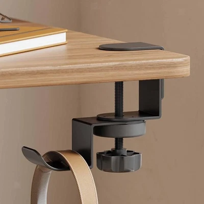 Support de casque audio à fixer sous le bureau, étagère antidérapante - Photo 1/4