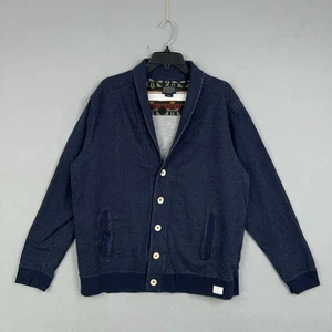 Pendleton Cardigan Sweater Mens Large Blue Shawl Collar Preppy Western Aztec - Picture 1 of 13
