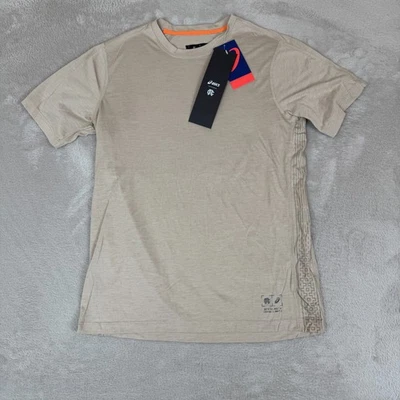 NWT Asics x Reigning Champ Shirt Mens S Beige MSRP $60 Graphic Tee Activewear - Image 1 of 4