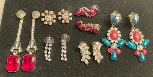 STRASS OHRRINGE 6 STÜCK HUGGIE UND BAUMELTROPFEN #23 - Bild 1 von 5