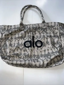 Borsa a tracolla grande tela Alo Yoga grigia tie dye palestra viaggio shopper - Foto 1 di 2