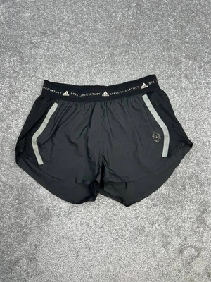 阿迪达斯 Stella McCartney 短裤女式中号黑色内裤标志高腰 — 第 1/4 张图片