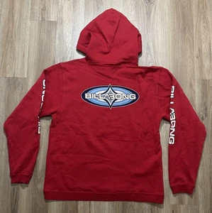 Y2K Billabong Surfboard Red Hoodie Size M-L? - Picture 1 of 9