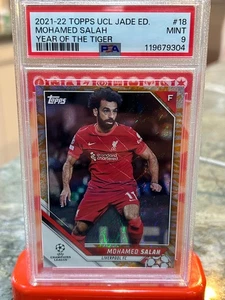 2021-22 Topps UCL Jade Mohamed Salah Year of the Tiger /75 PSA 9 PSA 1 of 1 - Picture 1 of 2