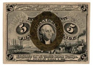 5c Second Issue Fractional Currency Fr#1232 - Picture 1 of 2