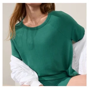 Felpa donna Athleta Coaster Luxe Recover fianchi alti taglia media verde MORBIDA - Foto 1 di 16