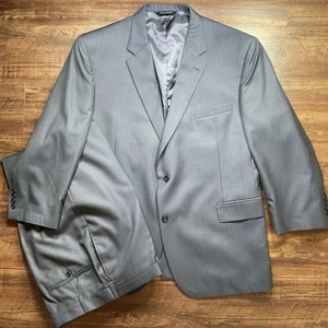 Jos A Bank Signature Collection Suit Men’s 48R 43x28 Fits 40x28 Navy Wool Silk - Picture 1 of 17