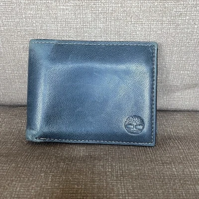 Timberland Men's Premium Genuine Leather Slimfold Wallet Navy - Image 1 of 4