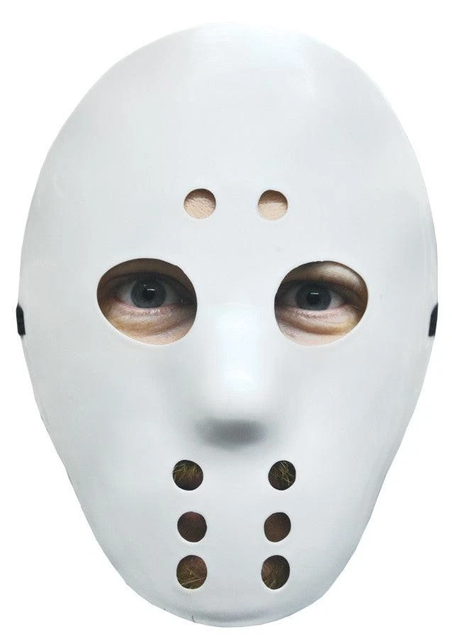 Morris Costumes Halloween Hockey Mask White. 10557