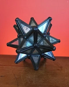 Specchio Vetro Moravia Geometrica Stella Marocchina Portacandele Tè da Tavolo  - Foto 1 di 9