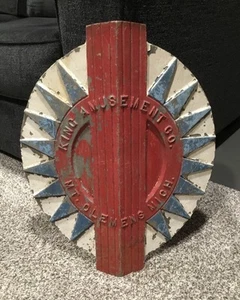 Art Deco Carnival Sign Carousel Ride Badge - Picture 1 of 5