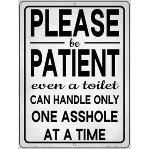 Only Handle Only One A*shole Metal Parking Sign 12"x 18" Home Wall Door Garage - Picture 1 of 1