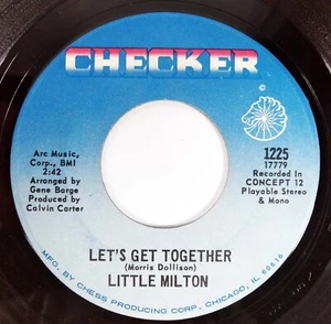 Little Milton 45 RPM 7" Let's Get Together Vinyl Single Checker - 1225 - Picture 1 of 3