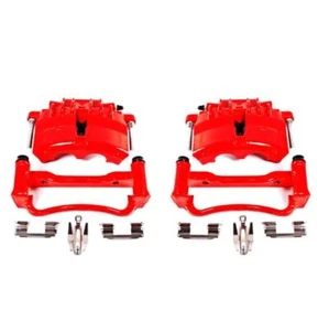 Power Stop Front Red Calipers w/Brackets pr FOR 03-04 Ford Mustang - Picture 1 of 3