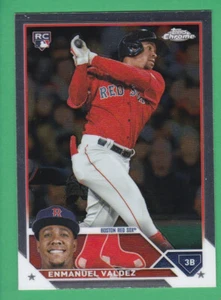 2023 Topps Chrome Update #USC19 ENMANUEL VALDEZ RC Boston Red Sox ROOKIE Card - Picture 1 of 2