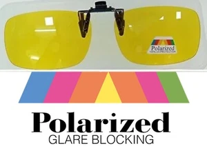 Effective Clip On Flip Up Night Driving Anti Glare Glasses Polarised - Picture 1 of 9