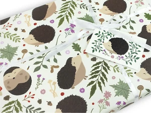 Hedgehog gift wrapping paper | Quality gift wrap sheet + tag | Recyclable - Picture 1 of 5