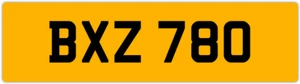 BXZ 780 B 3x3 DATELESS PRIVATE NUMBER PLATE BEC BEK BRY BEN BOB BAZ BIL BAS BON - Picture 1 of 1