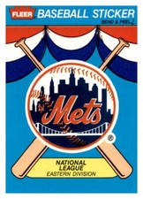1989 Fleer #NNO New York Mets Team Stickers (One Logo) EX+