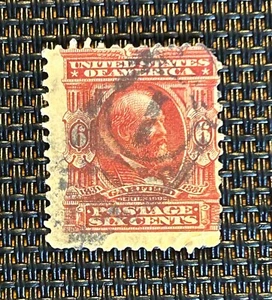 US Scott# 305 United States Postage Stamp 1903 6 Cents Garfield Used - Picture 1 of 2