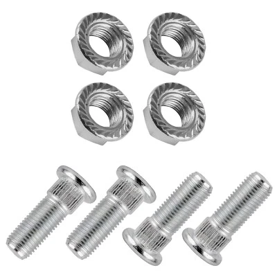 4x Front Rear Studs & Flange Nuts for Polaris Sportsman 400L 4x4 1997 3/8" — 第 1/4 张图片
