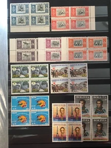 Bolivien postfrisch/gebraucht 4 Blöcke Sportfechten UPI Rotes Kreuz Kino Südamerika - Bild 1 von 1
