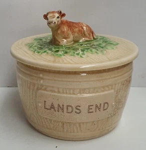 Grimwades Royal Winton Lands End Cow Finial Butter Dish c1942-52 Made in England - Picture 1 of 14