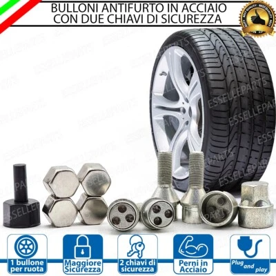 BULLONI ANTIFURTO RUOTE MINI CLUBMAN R55 PER CERCHI IN LEGA E ACCIAIO - Immagine 1 di 4