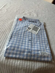 ROAMAN'S Blue Gingham Check Button up Shirt Top Short Sleeves Bow Size 18W - Picture 1 of 10